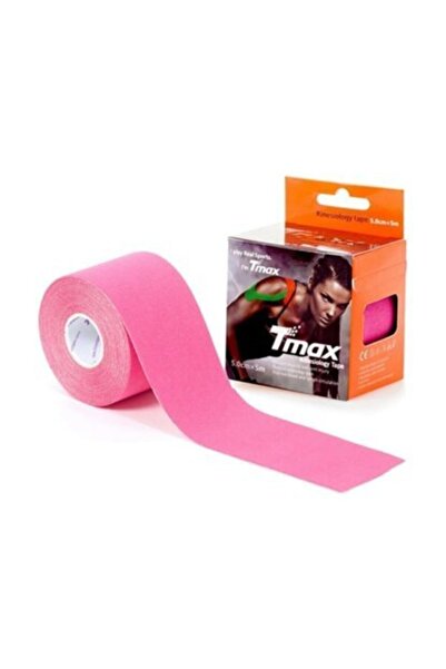 Tmax Kinesio Tape лента за болка 5 cm X 5 метри розова боја