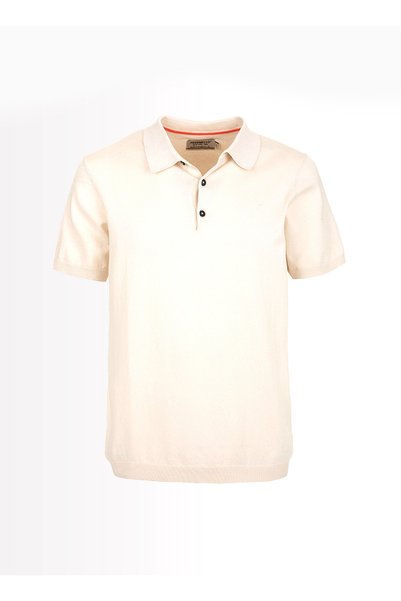 Polo Neck Slim Fit Stone Men's Sweater Fm23S07Mastone