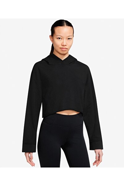 Yoga Luxe Fleece скратена женска дуксерка со качулка