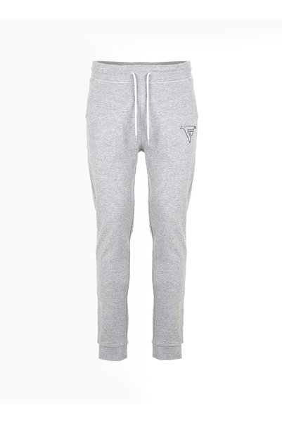 Normal Waist Slim Fit Gray Melange Men's Sweatpants Fm23S01Pfgray Melange