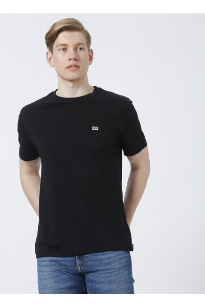 Crew Neck Printed Black Men's T-Shirt L60Ufq01_ Logo T-Shirt
