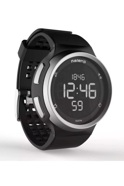 Kalenji W900 M Running Clock with Stopwatch - Men's - Black