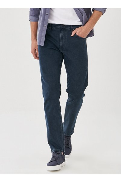 Greensboro Blue Men's Low Waist Regular Fit Denim Pants W15Qlt35X-400