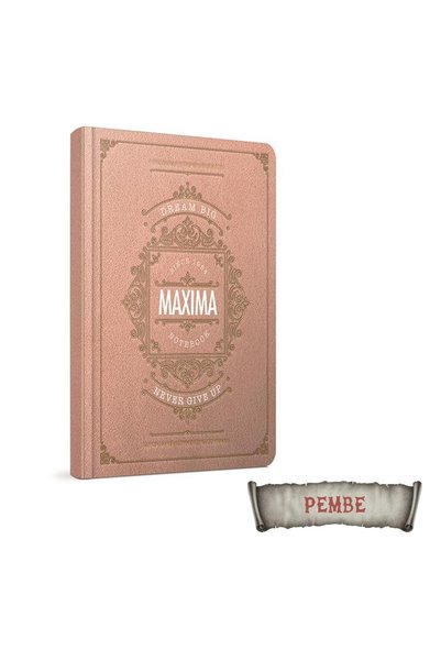 13X21 120 Sheets Maxima Rope Stitched Hard Cover Unlined Notebook - Pink