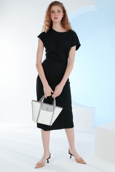 White Monogram Women's Shoulder Bag 05PO23Y1717