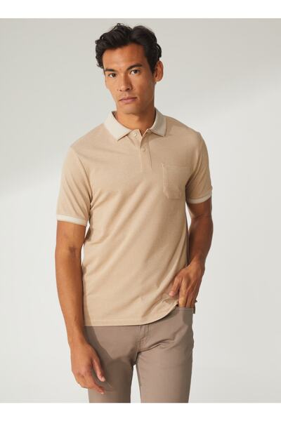 White - Beige Men's Polo T-shirt 4a9000000004