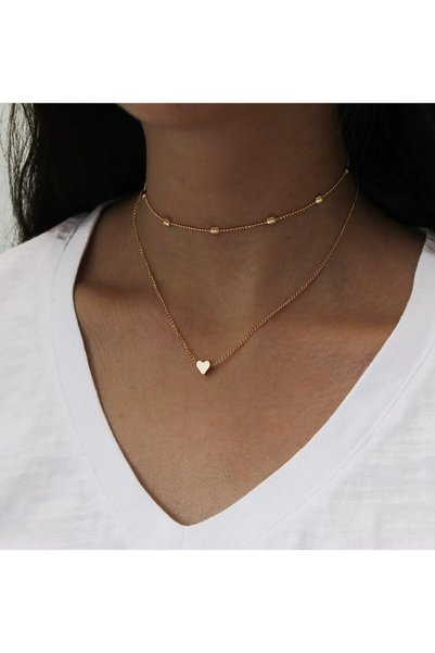 Women's Gold Heart Necklace