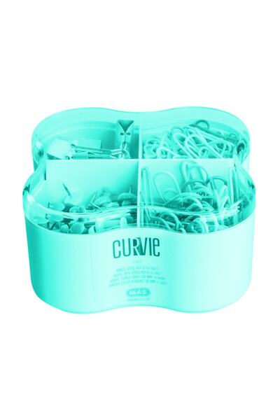 Curvie Colored Paper Clip - Giant Paper Clip - Map Nail - Pincer Turquoise