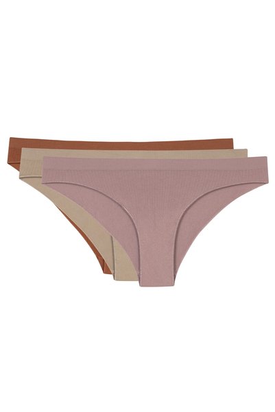3 Pieces Ribbed Seamless Classic Panties 3xclassic