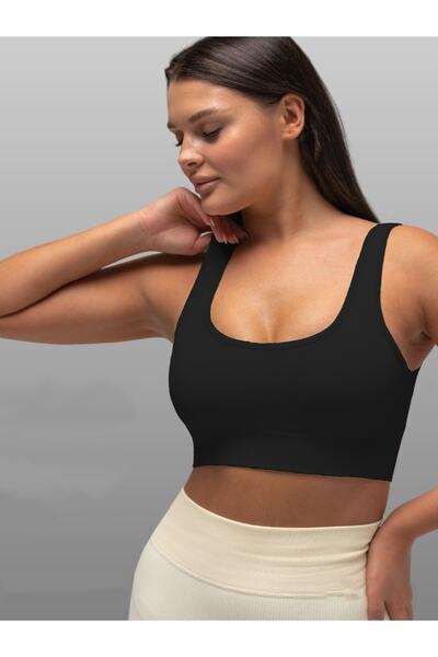 Parina Model Top - Single Blouse, Gathering and Anti-sagging, Black Crop Blouse