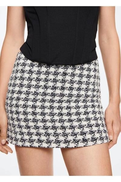 Tweed Cotton Mini Skirt