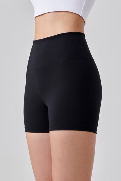 Push up High Waist Shaping / Sculpting Shorts Leggings Black