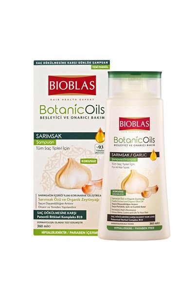 Botanic Oils Shampoo Garlic All Hair Types - 360 ml
