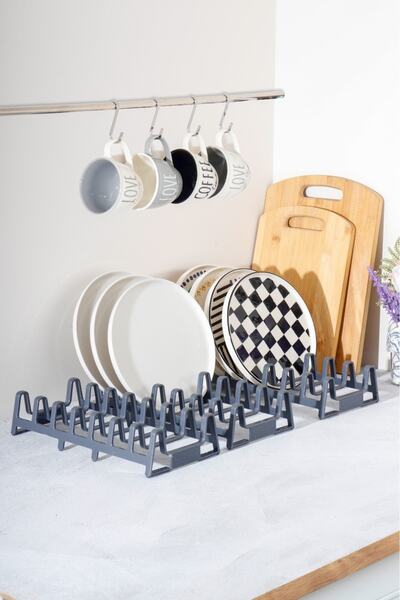 3 Pieces 7 Compartments In-Cabinet Pot, Lid and Plate Organizer