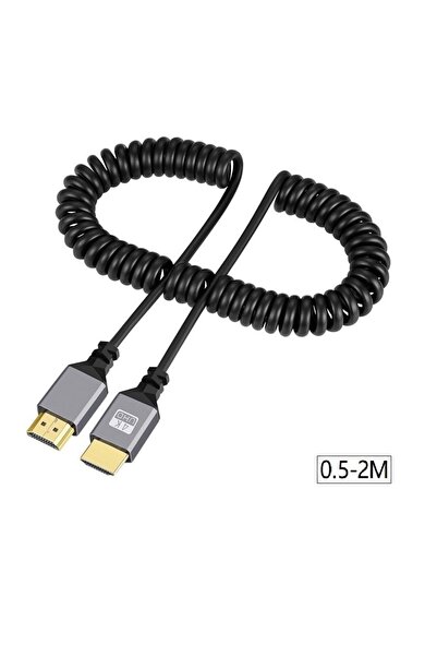Hdmi спирален кабел на извлекување FullHD 4k 60Hz Uhd (0.5-2 метри)