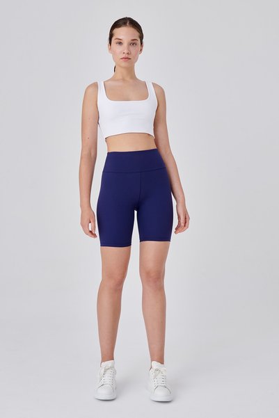 Push Up High Waist Recovery Biker Leggings Navy Blue