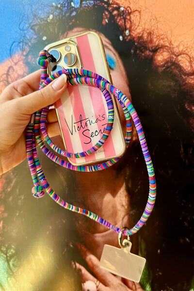 Purple Phone Neck Strap Charm Compatible with All Cases