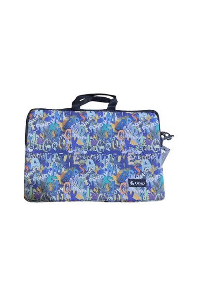 A4 briefcase tablet bag with fabric holding pendant