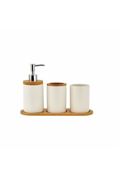 Nature 3-Piece Bathroom Set Dolomite White