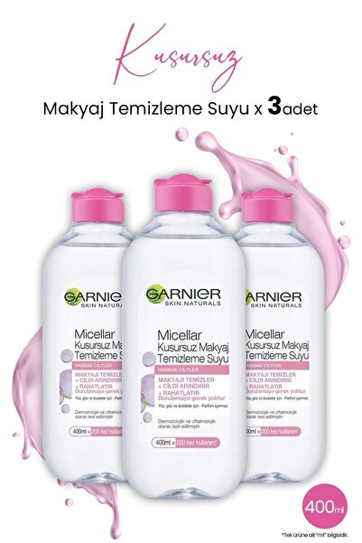 Мицеларна вода за совршено отстранување шминка 400 ml x 3 парчиња