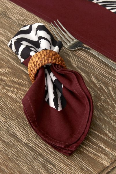 Zebra Patterned 2-Piece Napkin 40x40 cm