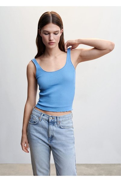 Textured Strappy Blouse