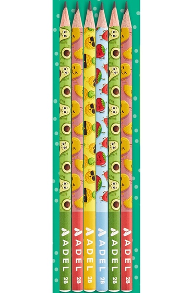 Pencil Fruits 2B 6 Pieces