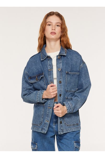 Indigo Women's Denim Jacket C23Wl-Mnt08