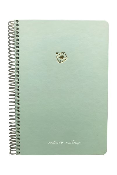 Micro Notes Spiral Checked Hard Cover Notebook 100 Sheets 17x24