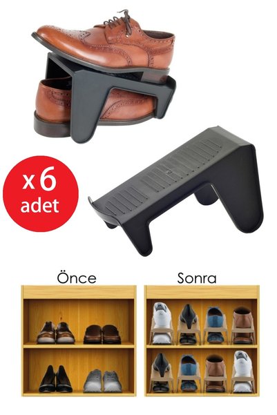 6-Piece Shoe Organizer Ramp