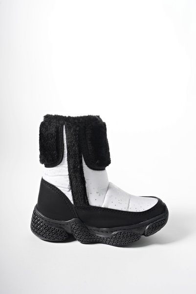 Szirnul Kids Zippered Snow Boots0012140 White Patterned
