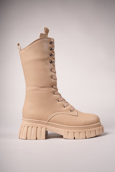 Tuilinnel Women's Above Knee Boots 00121402 Nude Skin
