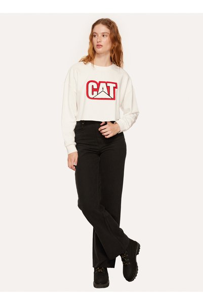 Regular Waist Pipe Leg Flare Black Women's Denim Trousers K-Talk