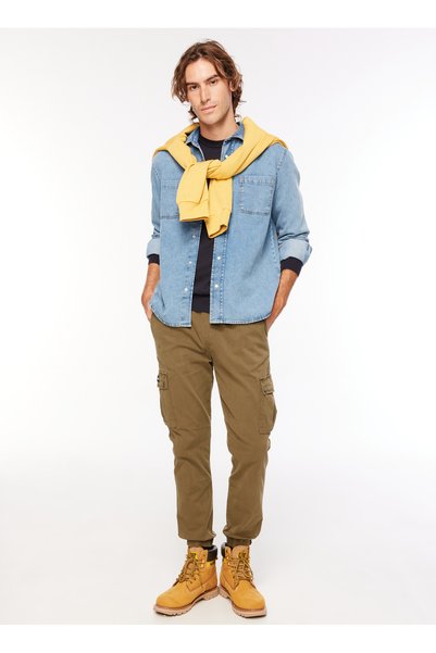 Indigo Men's Denim Shirt C3Wm-Gml08