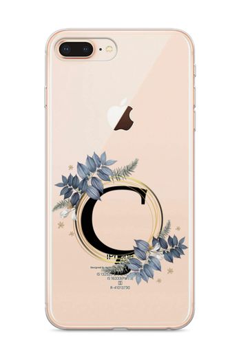 Wowicase Apple Iphone 7 Plus Telefon Kilifi Mavi Cicekli Harf Tasarimli C Harfi Trendyol