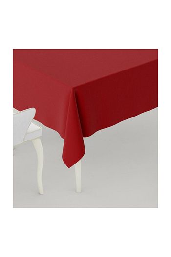 Laris Duck Kumas Masa Ortusu Leke Tutmaz Koyu Kirmizi 110x110 Cm Trendyol