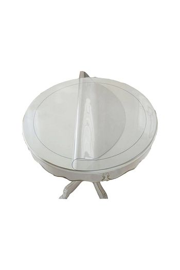 Evsay Seffaf Pvc 1 7mm Kalinlik Masa Ortusu Kaymaz Koruyucu Yuvarlak Masa 80 Cm Capinda Seffaf Trendyol