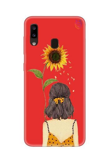 Wolf Dizayn Samsung Galaxy A30 Kirmizi Silikon Kilif Sunflowers Girl Trendyol