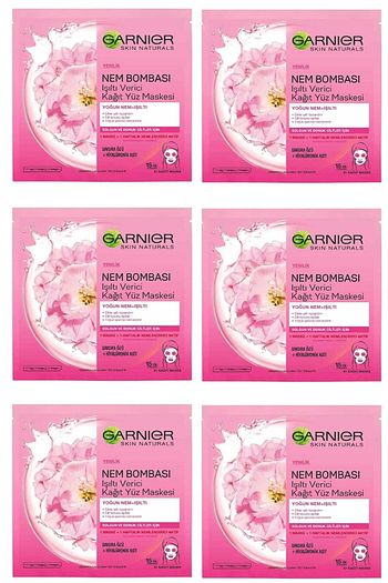 garnier isilti verici nem bombasi kagit maske sakura ozu 6 li set 3600542066136 fiyati yorumlari trendyol