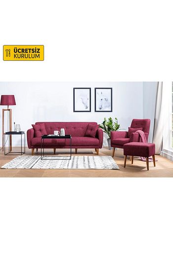 vivense aria koltuk takimi bordo fiyati yorumlari trendyol