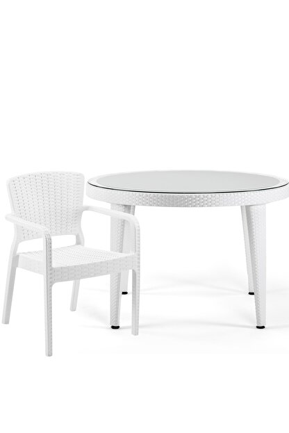 Tilia Antares Q110 4 Kisilik Yuvarlak Camli Bahce Masa Takimi Beyaz Fiyati Yorumlari Trendyol