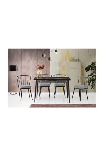 Sivas Gozde Mobilya Modern Mermer Desen Acilir Mutfak Masasi 70x120 Ve 4 Adet Sandalye Fiyati Yorumlari Trendyol