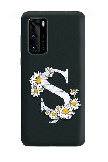 papatya harf tasarimli rubber telefon kilifi huawei p40 s harfi