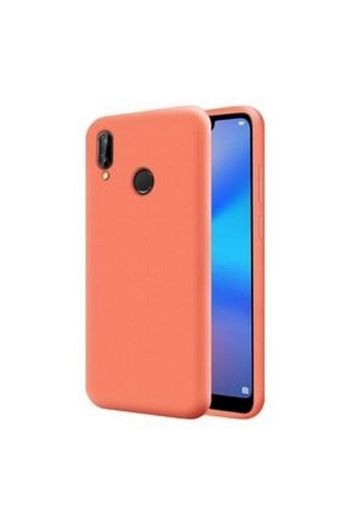 huawei p20 lite ici kadife lansman silikon kilif turuncu