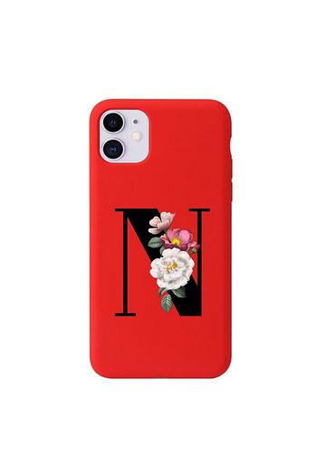 Mooodcase Iphone 11 N Harfli Kirmizi Telefon Kilifi Trendyol