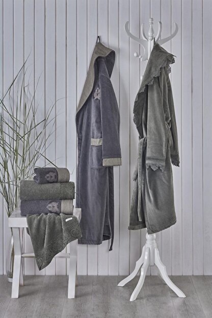 Ecocotton Alicia Antrasit Yesil 10 Parca Aile Bornoz Seti Fiyati Yorumlari Trendyol Ecocotton aile bornoz seti harem. alicia antrasit yesil 10 parca aile bornoz seti