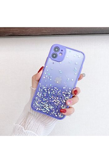 iphone 7 parlak simli darbe onleyici kenarlari renkli kilif