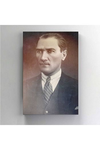 Baskivar Renkli Ataturk Portresi Dikey Kanvas Tablo 021 Trendyol
