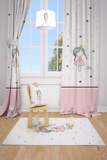 Mekta Home Prenses Kiz Cocuk Ve Bebek Odasi Fon Perdesi 1 Kanat Mkt 147 Trendyol