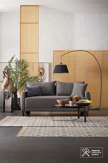 enza home smart 2 5 lu yatakli koltuk kahve mavi keten kumas fiyati yorumlari trendyol
